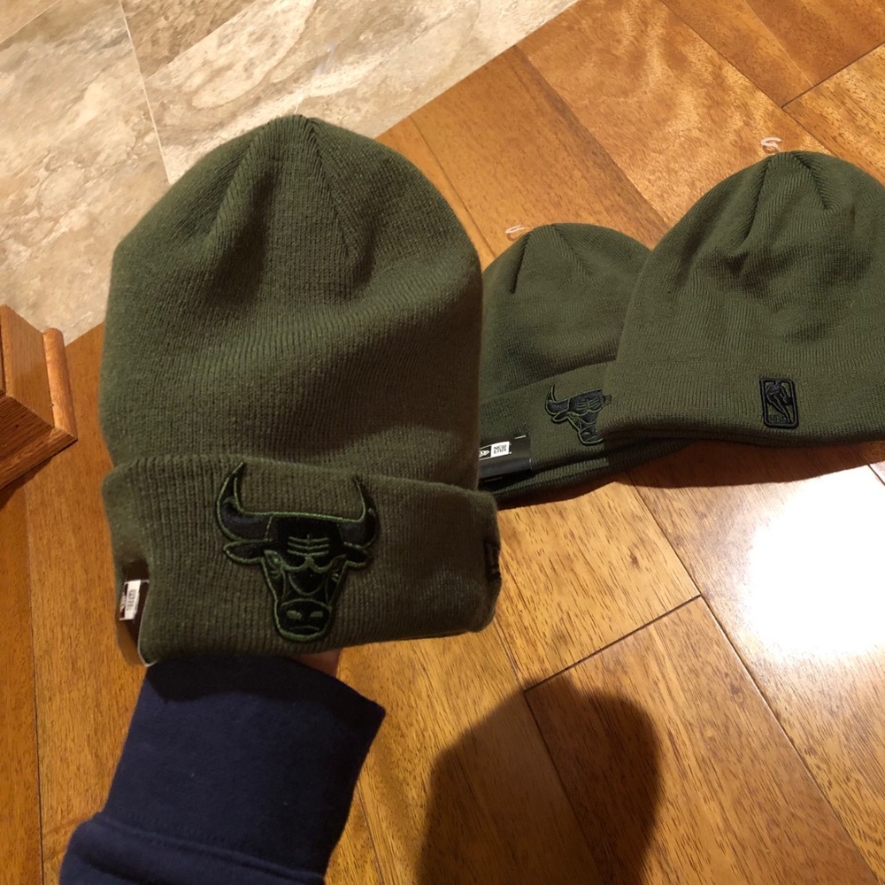Green Chicago Bulls New Era Winter Hat